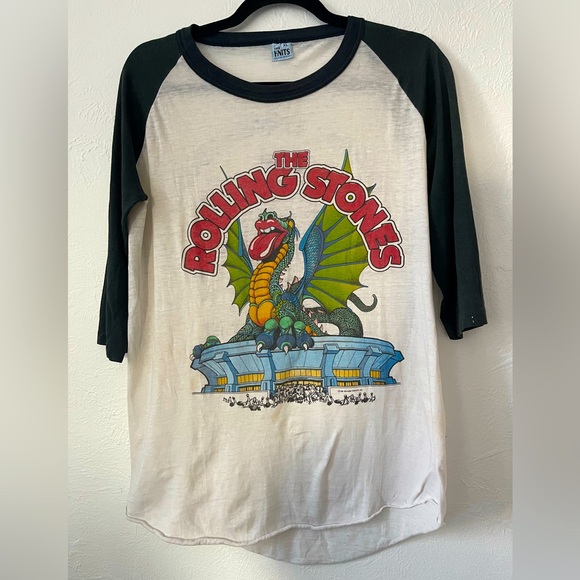 Vintage Rolling Stones 1981 Raglan Tee x The Knits - Picture 1 of 13